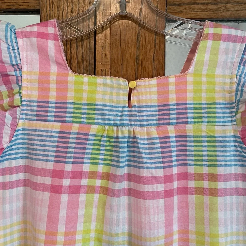 Girls Size 14 Plaid Pastel Dress